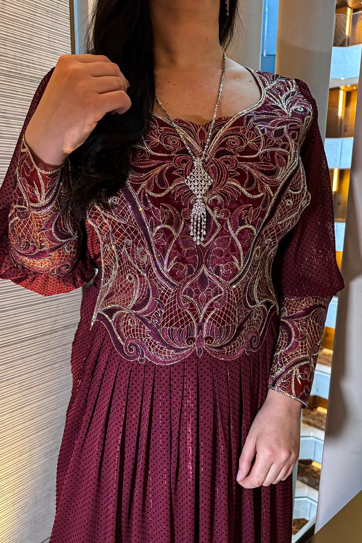 Burgundy Shifoon