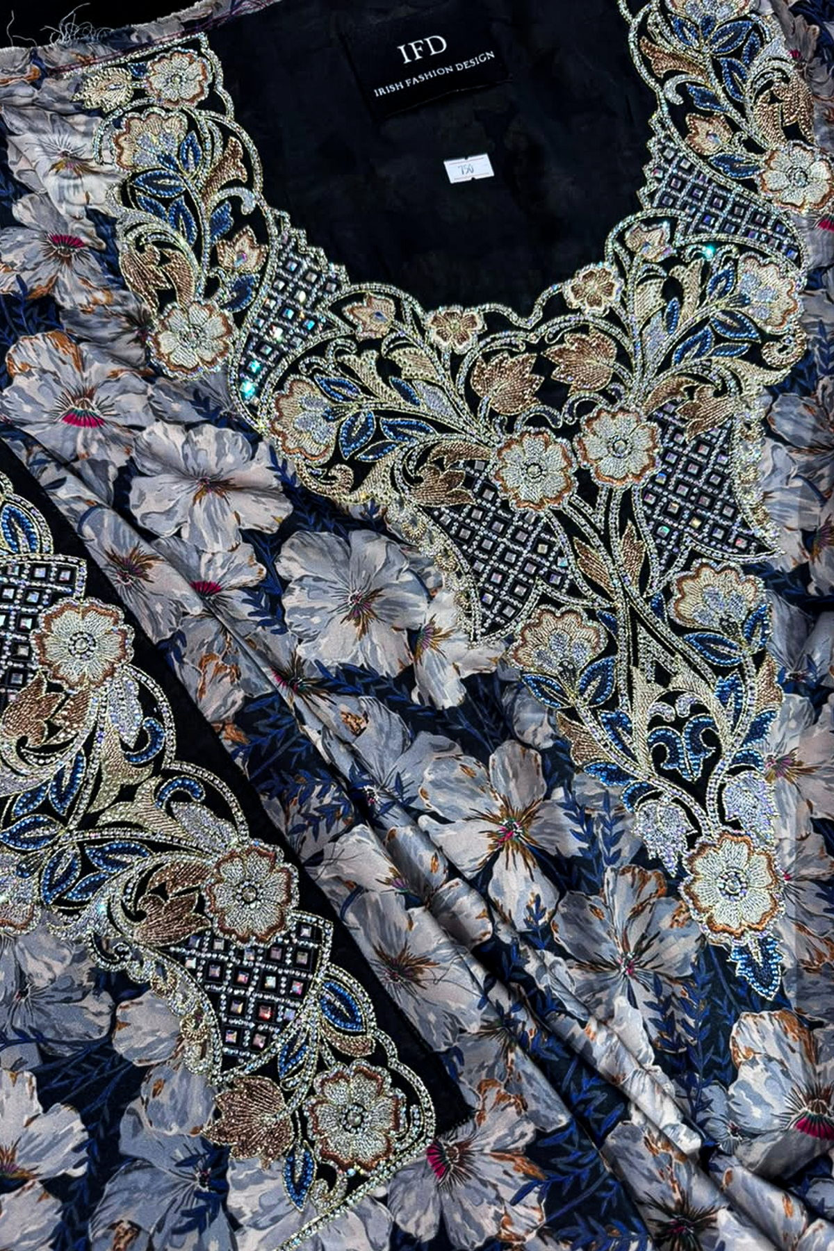 Navy Blue Silk